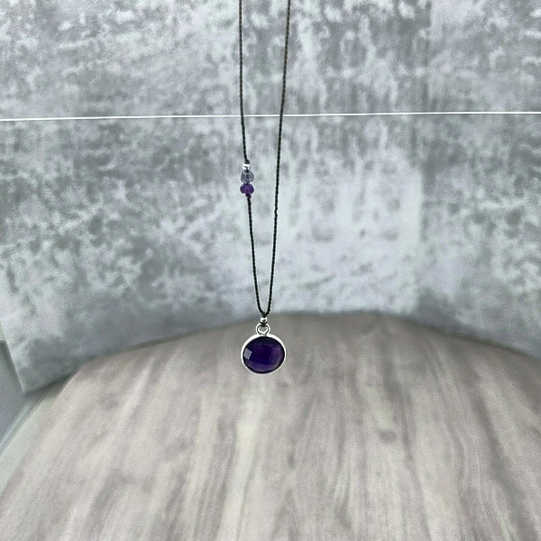 Circle of Amethyst Gemstone Pendant 5