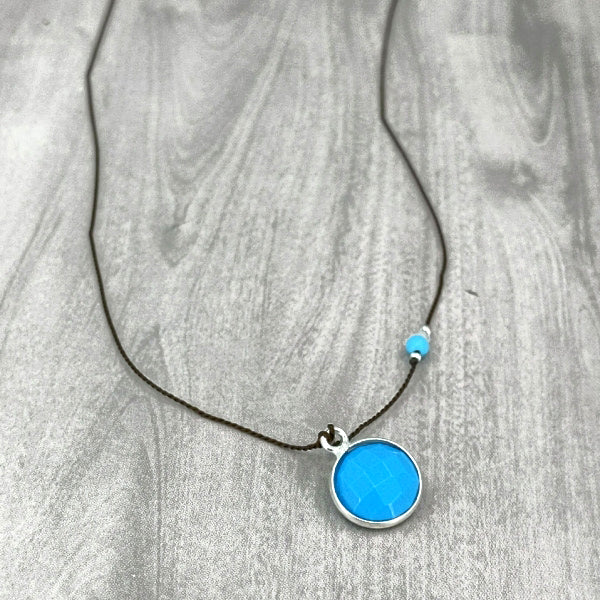 Circle of Turquoise Gemstone Pendant