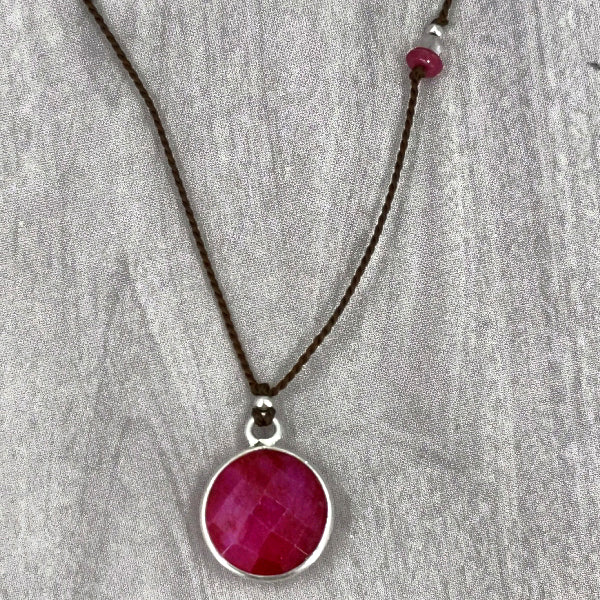 Circle of Ruby Gemstone Pendant 5