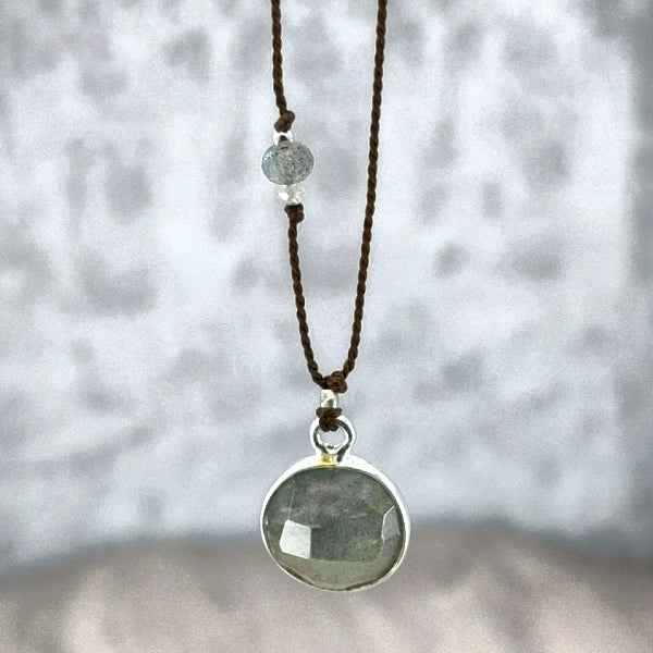 Circle of Labradorite Gemstone Pendant
