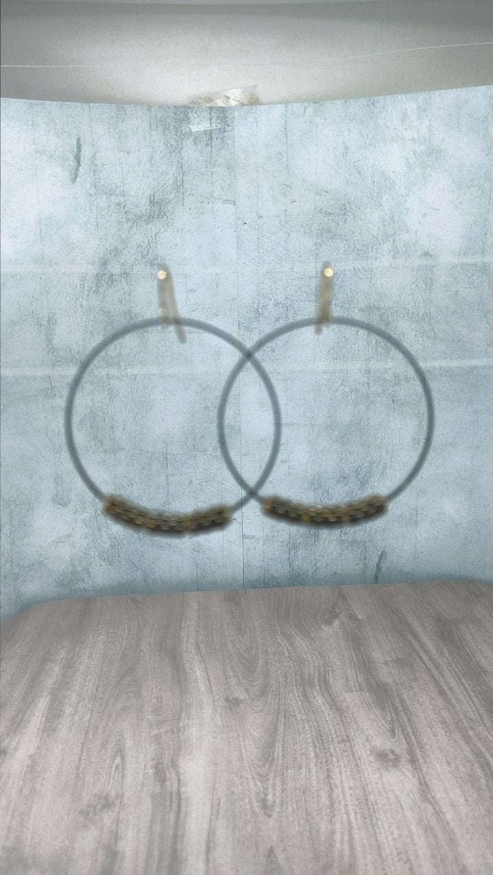 Bella Black Hoop Earrings