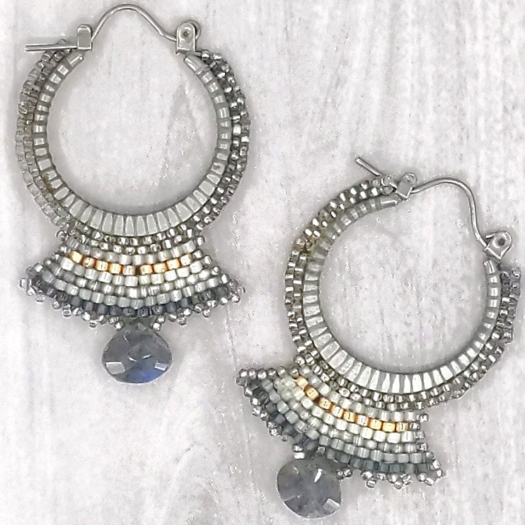 Spartan Grey Hoop Earrings 5