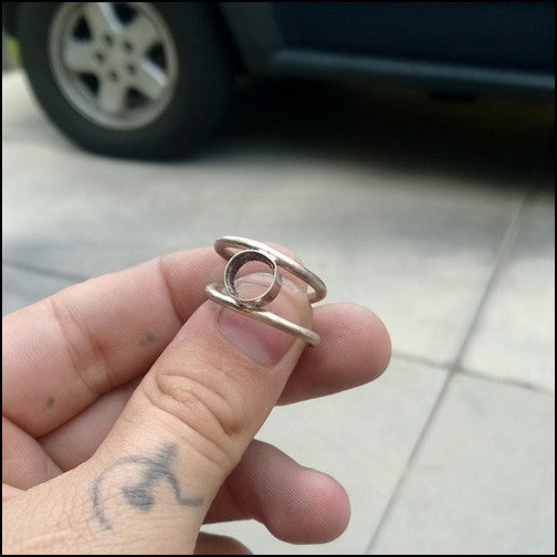 Bespoke Peridot and White Gold Artisan Engagement Ring , rings - No Roses Custom, No Roses Jewelry Artisan Jewelry Los Angeles - 5 5