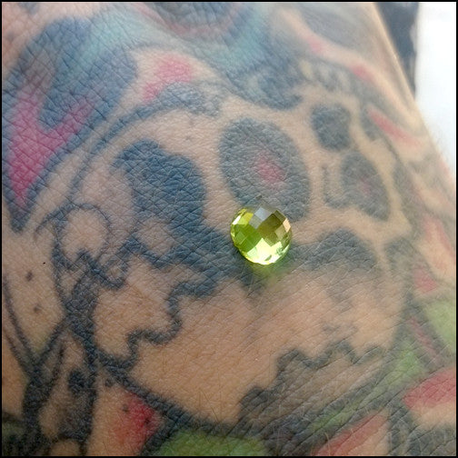 Bespoke Peridot and White Gold Artisan Engagement Ring , rings - No Roses Custom, No Roses Jewelry Artisan Jewelry Los Angeles - 6 6