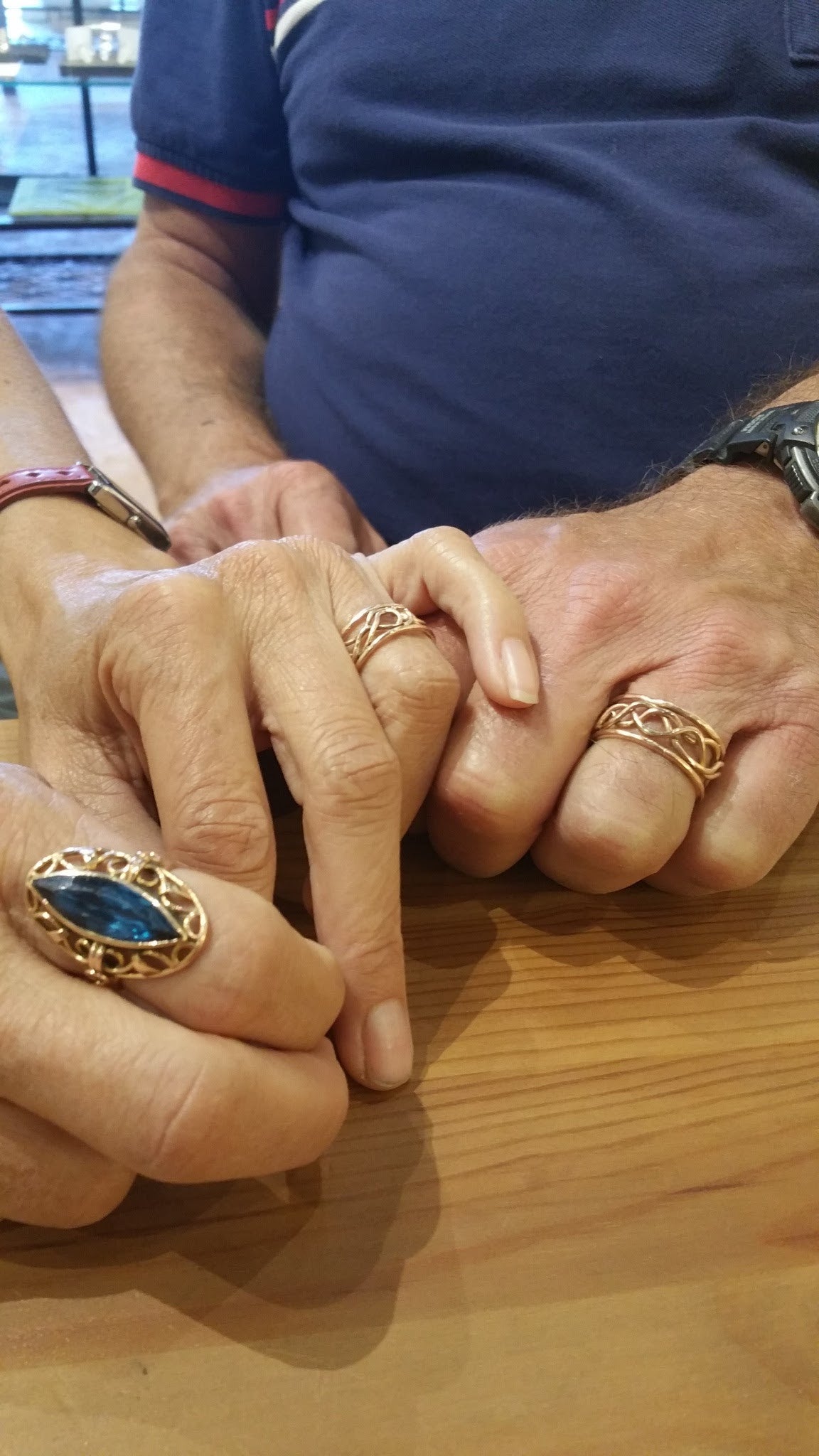 Rose Gold Artisan Wedding Bands for Audrey and Gregg , rings - No Roses Custom, No Roses Jewelry Artisan Jewelry Los Angeles - 5 5