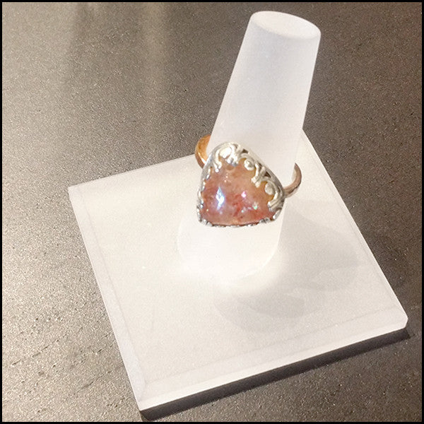Big Bezel Sunstone Ring , rings - No Roses Earthen, No Roses Jewelry Artisan Jewelry Los Angeles - 2
