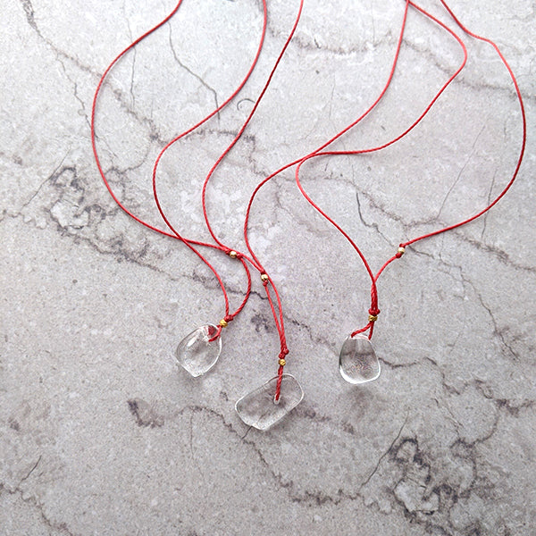Akane Clear Quartz Minimalist Gemstone Pendant