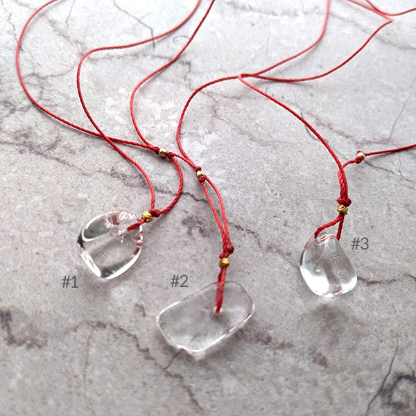 Akane Clear Quartz Minimalist Gemstone Pendant 5