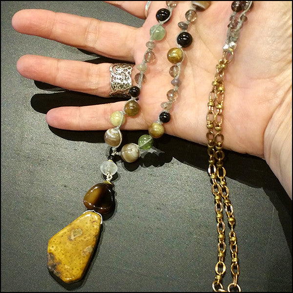 Bronze Goddess Necklace , Necklace - No Roses Earthen, No Roses Jewelry Artisan Jewelry Los Angeles - 1