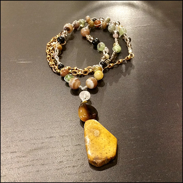 Bronze Goddess Necklace , Necklace - No Roses Earthen, No Roses Jewelry Artisan Jewelry Los Angeles - 2 2