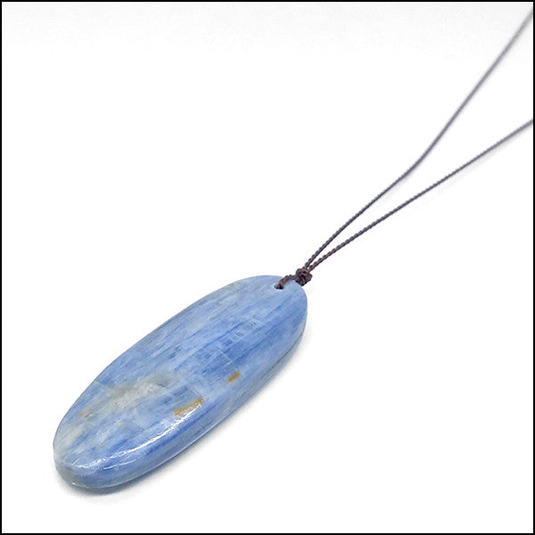 Oval Blue Kyanite Gemstone Pendant 4