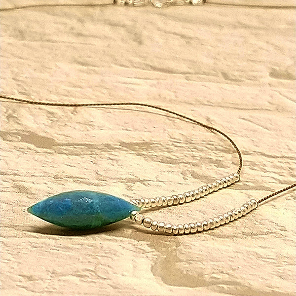 Chrysocolla Dew Drop Pendant 4