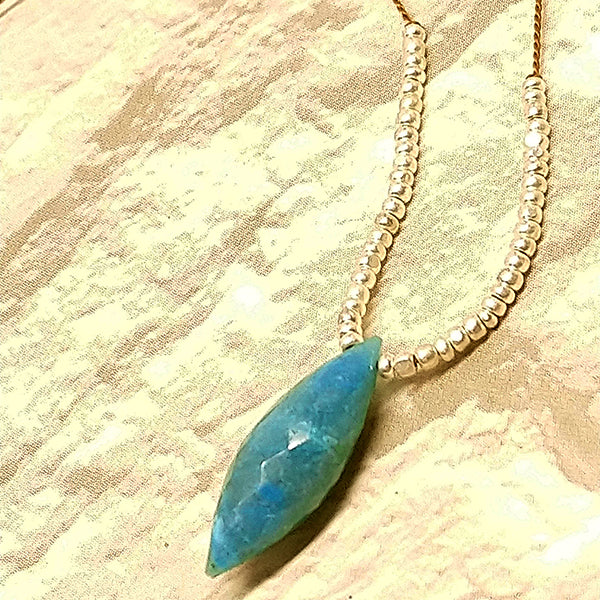Chrysocolla Dew Drop Pendant 5