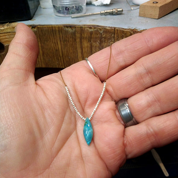 Chrysocolla Dew Drop Pendant 1