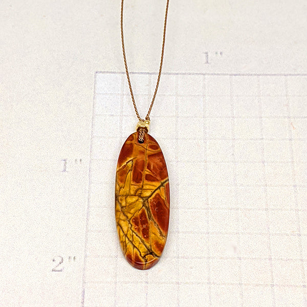 Golden Jasper Oval Pendant 2