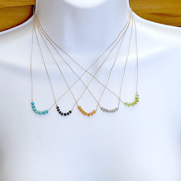 7 Stone Peridot Necklace 4