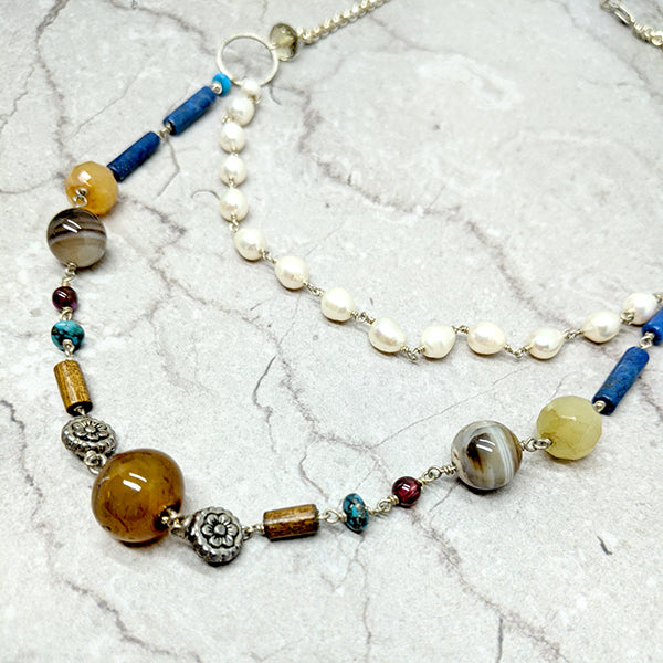 Miranda Lapis and Pearl Necklace 2