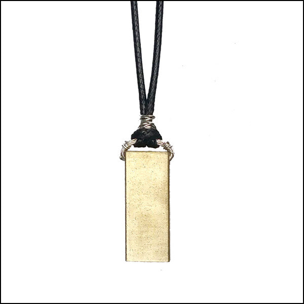 NoRosesJewelry.com brass rectangle pendant 1