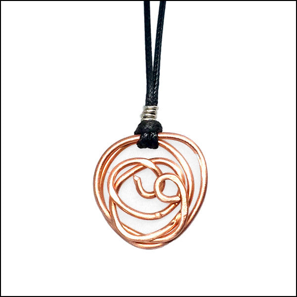 NoRosesJewelry.com Boho copper pendant 1