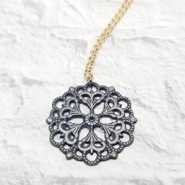 Mandala 01 Mixed Metals Pendant 1