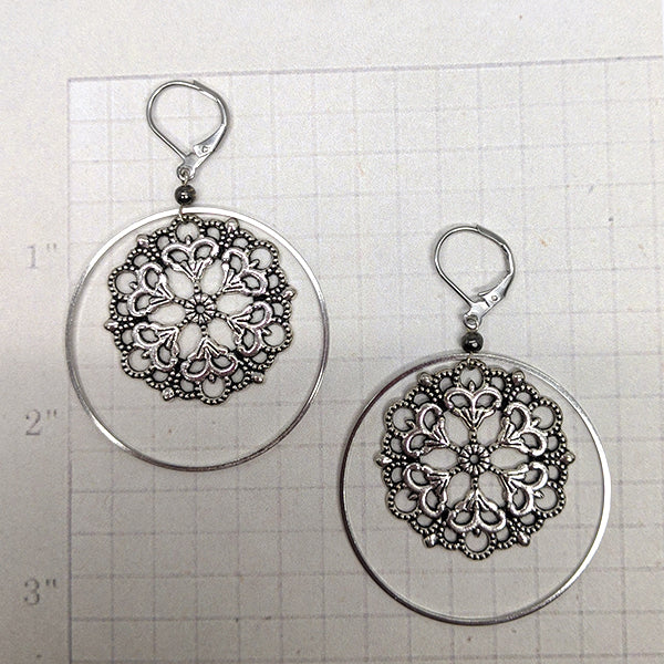 Mandala in Hoops Earrings 2