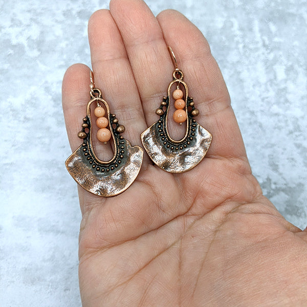 Delta Rose Coral Drop Earrings 4