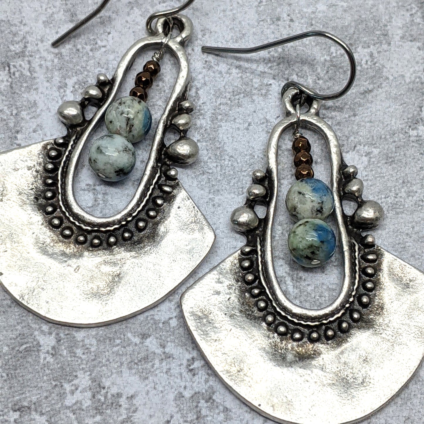 Delta Azurite Drop Earrings