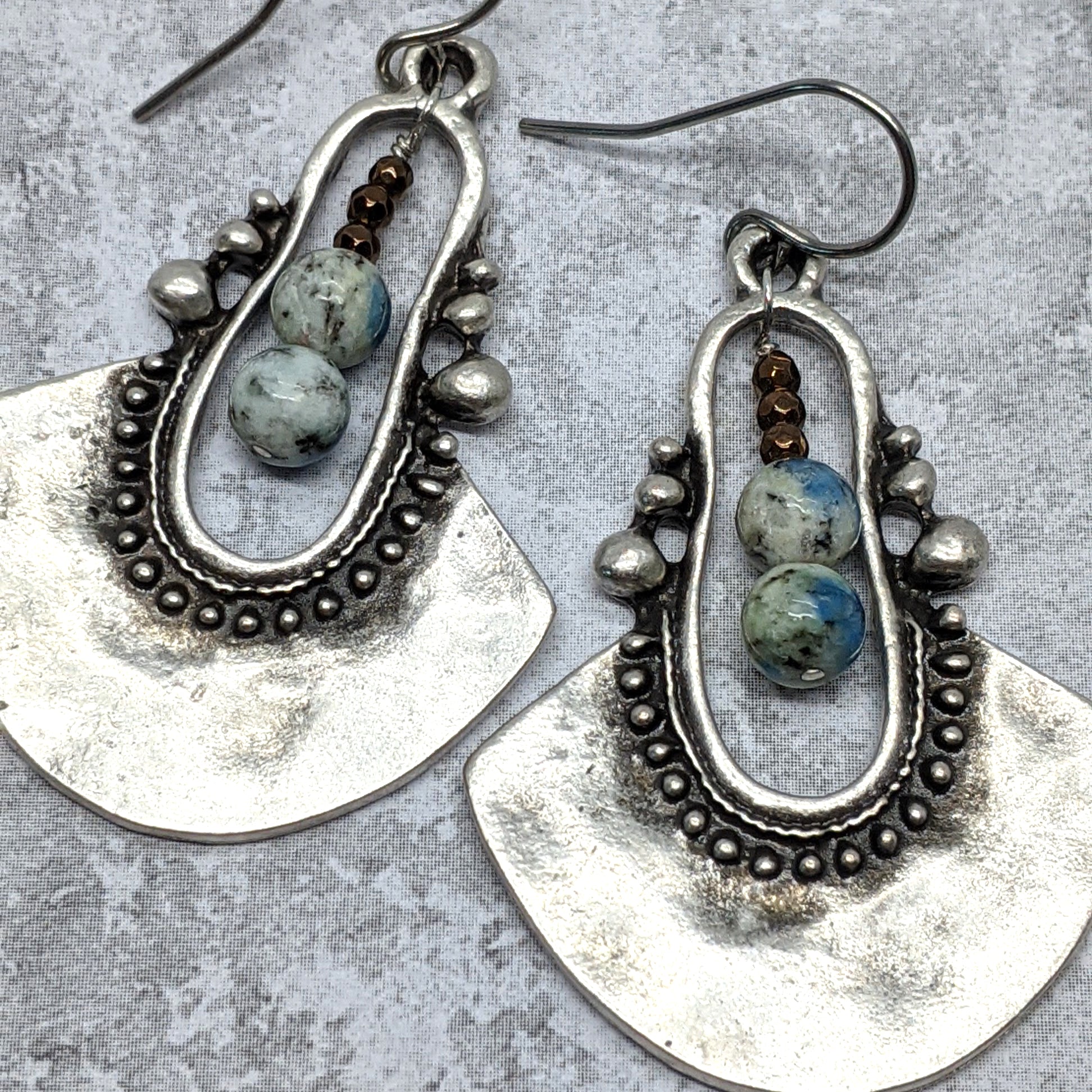 Delta Azurite Drop Earrings 1
