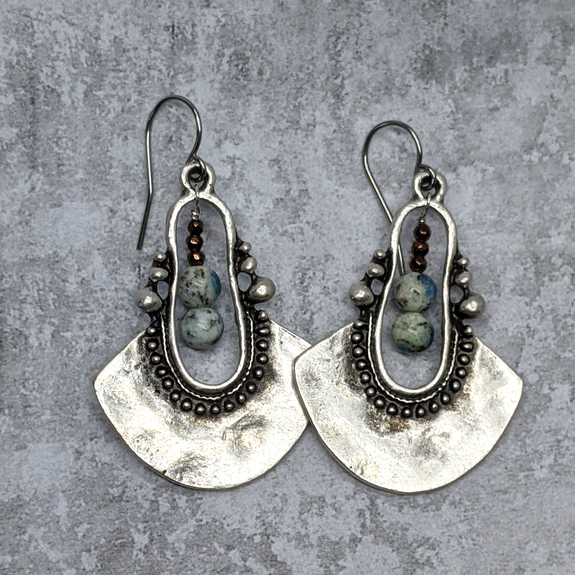 Delta Azurite Drop Earrings 2