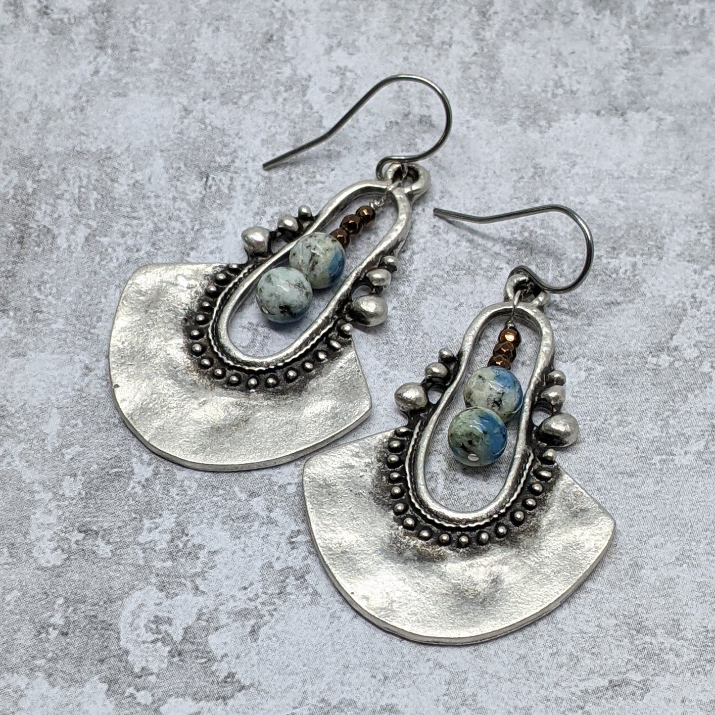 Delta Azurite Drop Earrings
