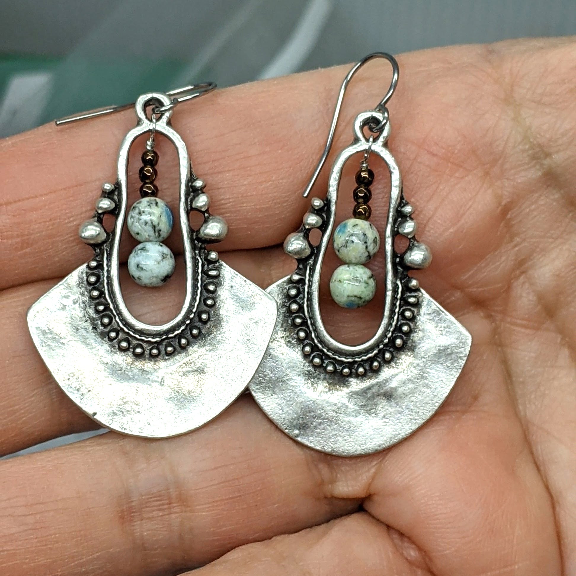Delta Azurite Drop Earrings 4