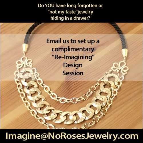 14k Gold Statement Necklace - Custom Re-Imagined Artisan Jewelry , Necklace - No Roses Custom, No Roses Jewelry Artisan Jewelry Los Angeles - 5 5