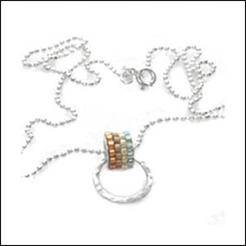 Candi Sterling and Miyuki Pendant , Necklace - No Roses Metro, No Roses Jewelry Artisan Jewelry Los Angeles - 2 2