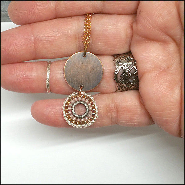 Brass Beauty Pendant , necklace - No Roses Metro, No Roses Jewelry Artisan Jewelry Los Angeles - 2 1