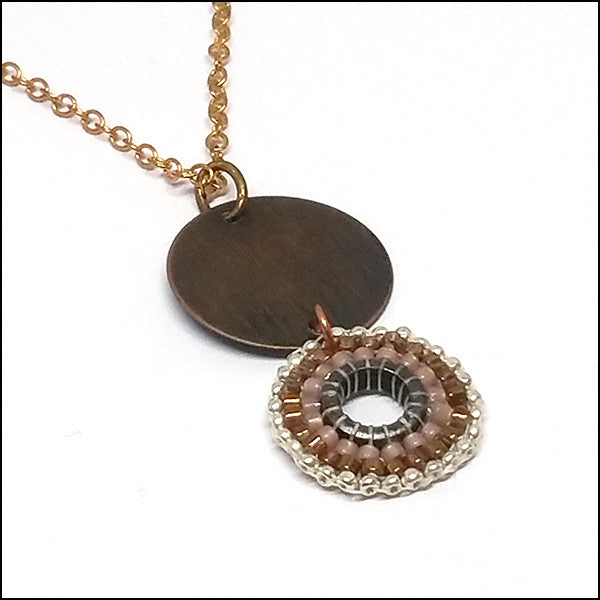 Brass Beauty Pendant , necklace - No Roses Metro, No Roses Jewelry Artisan Jewelry Los Angeles - 3