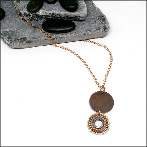Brass Beauty Pendant , necklace - No Roses Metro, No Roses Jewelry Artisan Jewelry Los Angeles - 5 5