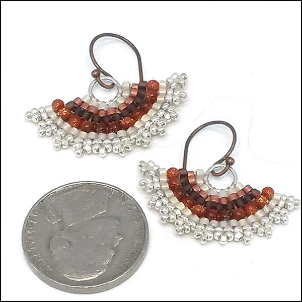 Fan Earrings, Sunstone Brown 3