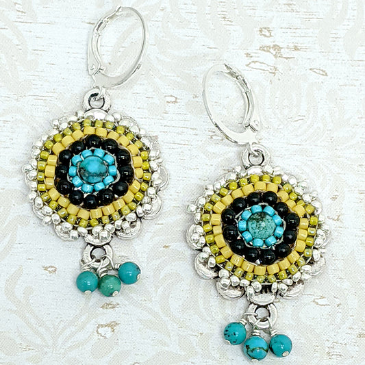 Three Graces Turquoise Earrings