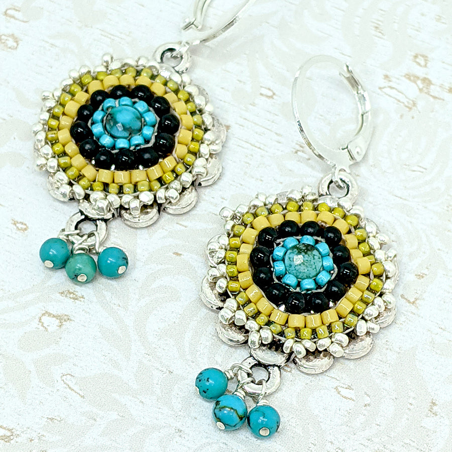 Three Graces Turquoise Earrings