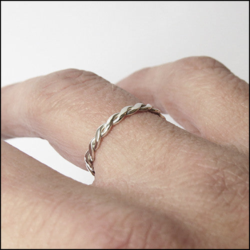 Double Helix Stacking Ring , rings - No Roses Ore, No Roses Jewelry Artisan Jewelry Los Angeles - 2