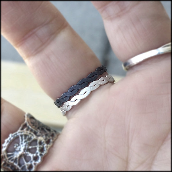 Double Helix Twist Pair , rings - No Roses Ore, No Roses Jewelry Artisan Jewelry Los Angeles - 1