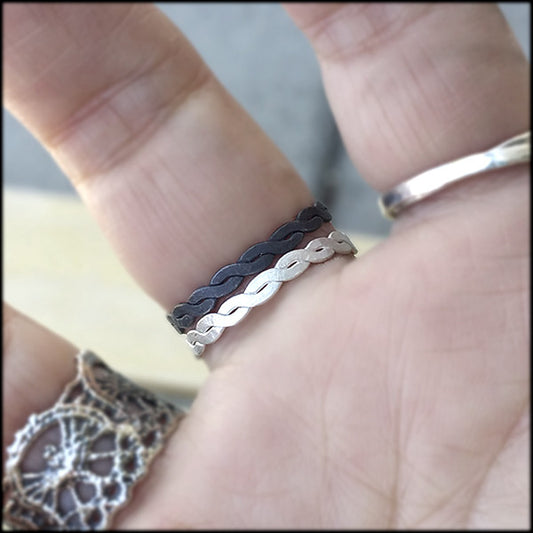 Double Helix Twist Pair , rings - No Roses Ore, No Roses Jewelry Artisan Jewelry Los Angeles - 1