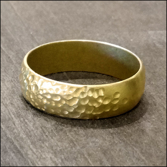 Raw Brass Divot Band Ring , rings - No Roses Ore, No Roses Jewelry Artisan Jewelry Los Angeles - 2 Secondary