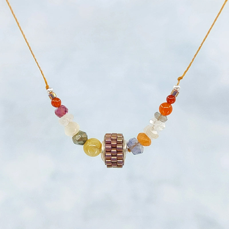 Color Theory Necklace, Batik 1