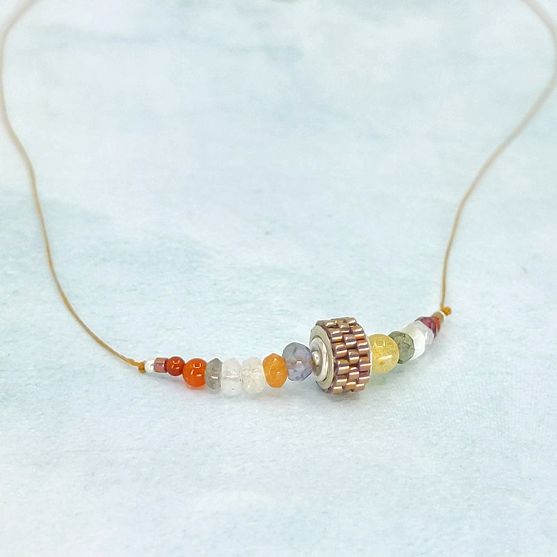 Color Theory Necklace, Batik