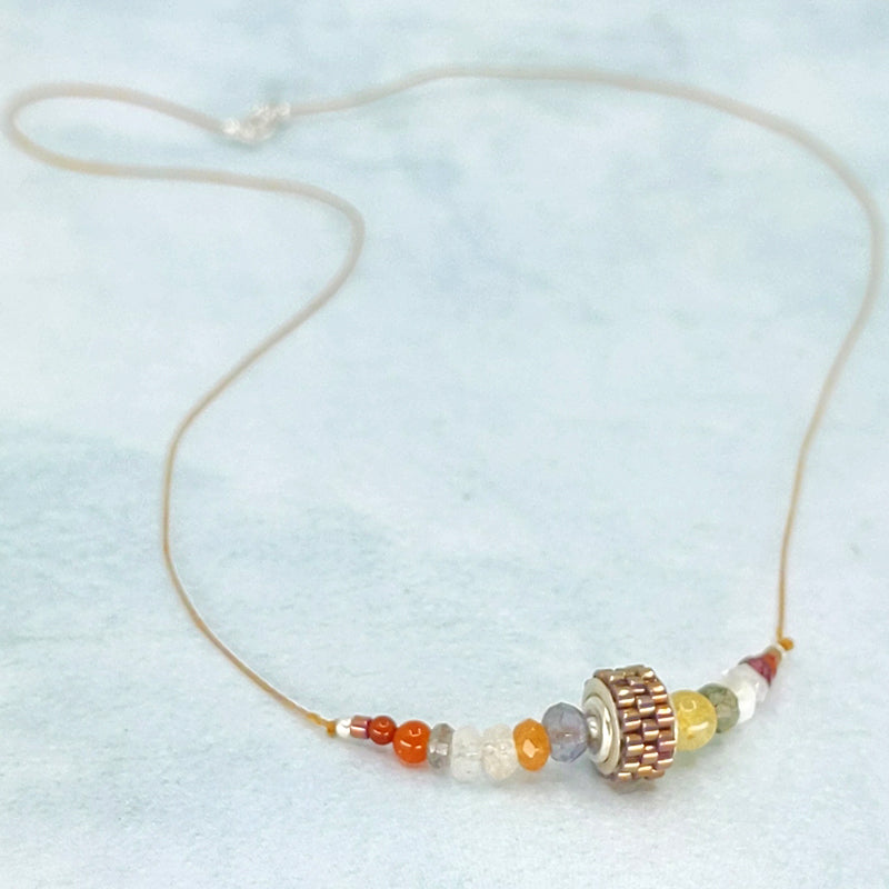 Color Theory Necklace, Batik