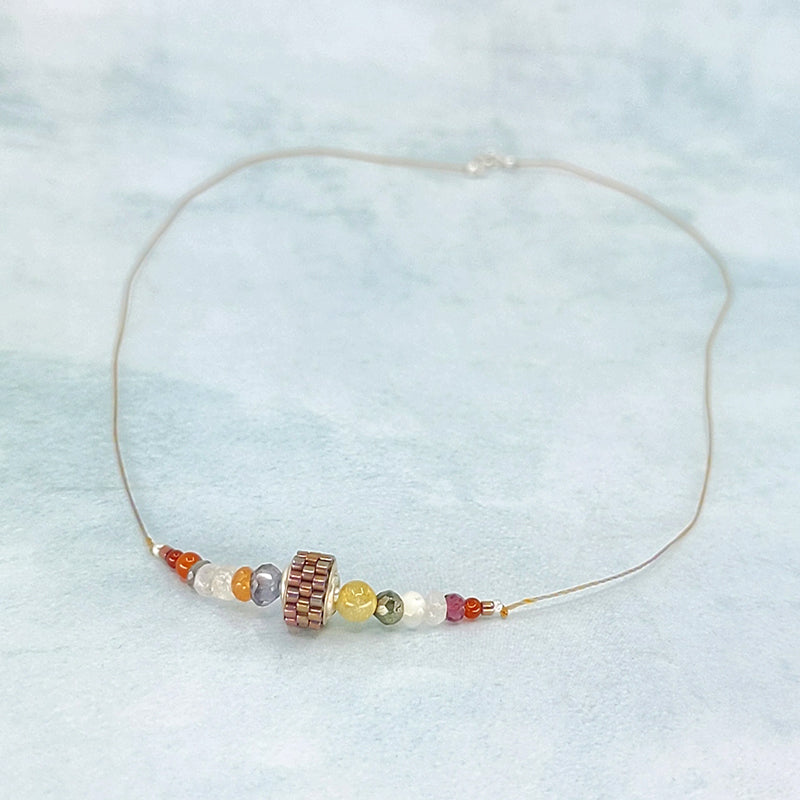 Color Theory Necklace, Batik