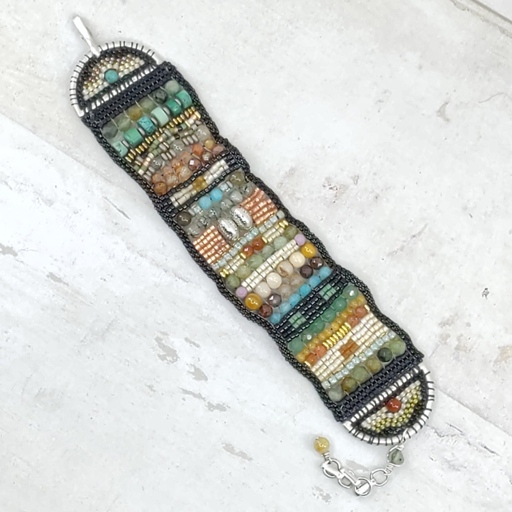Desert Moss Gemstone Band Bracelet 3