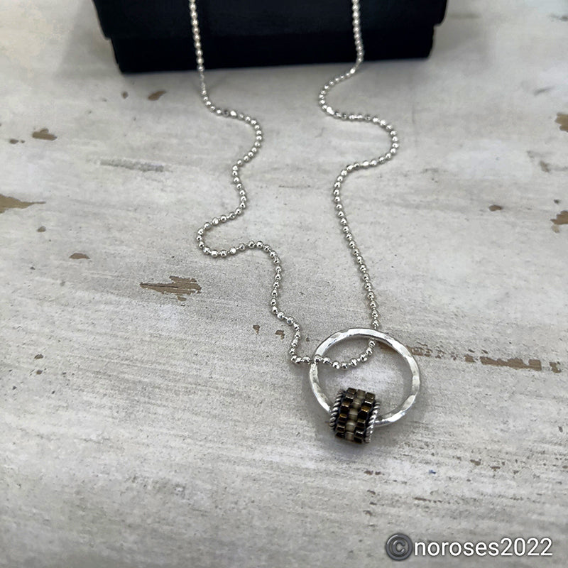 Grommet Drop Necklace, Smoke 4