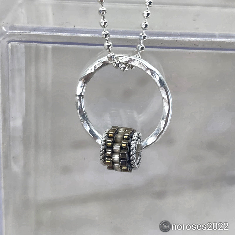 Grommet Drop Necklace, Smoke 10